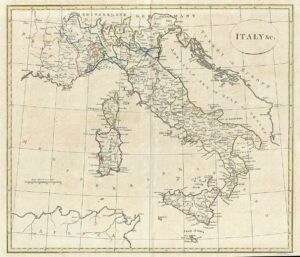 Cruttwell, Map of Italy, 1799