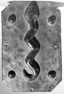 Snake Plaque, Benin bronze (Edo), 16th - 17th century