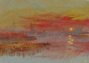 Turner, The scarlet sunset, c. 1830-1840